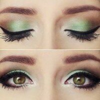 макияж зелеными тенями